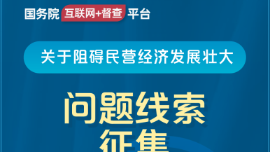 www夜夜尻国务院“互联网+督查”平台公开征集阻碍民营经济发展壮大问题线索